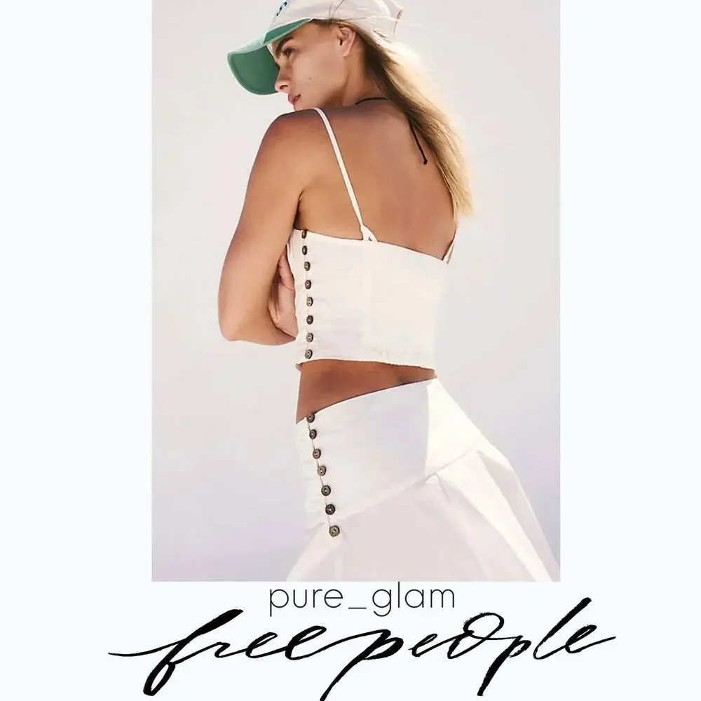 Free People matching set co-ord crop top and skirt